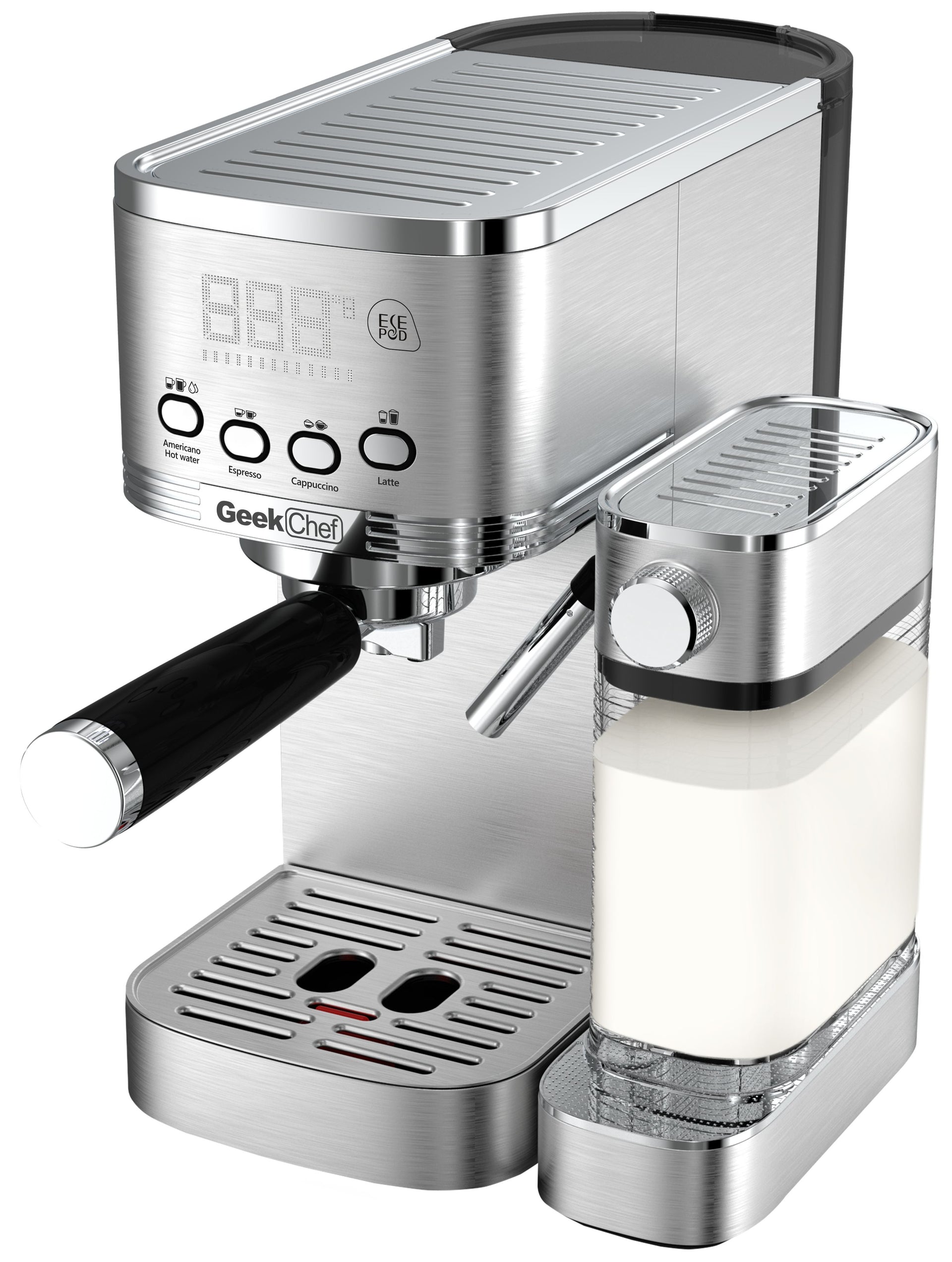 Geek Chef Espresso And Cappuccino Machine With Automatic Milk Frother 20Bar