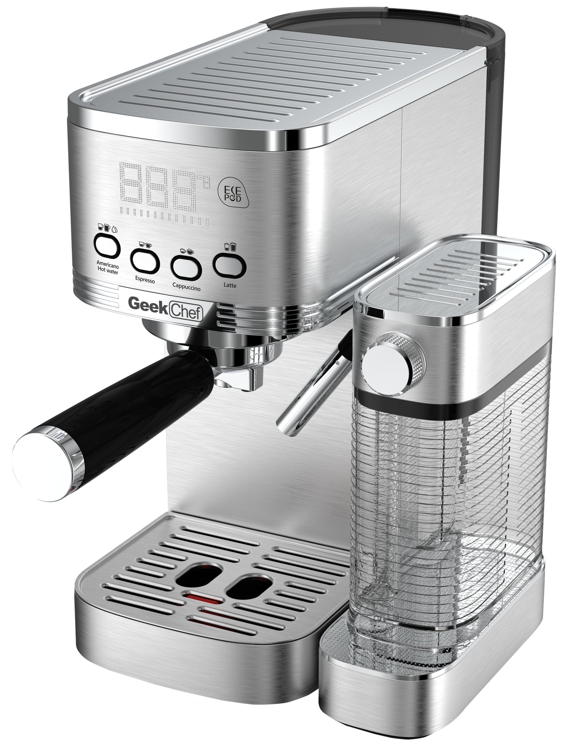 Geek Chef Espresso And Cappuccino Machine With Automatic Milk Frother 20Bar